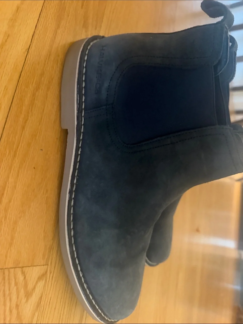 Hawks and Co Chelsea boot blue suede